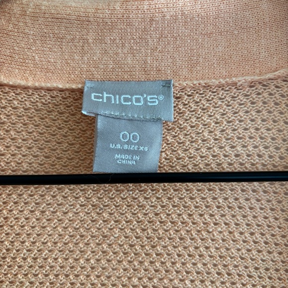 Chico’s Linen Blend Open Front Knit Cardigan Casual Resortwear Layering Size XS - Picture 13 of 14